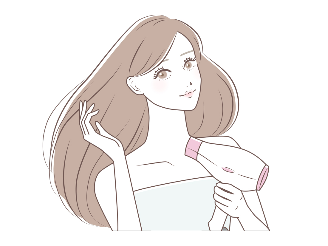 ドライヤーでうるおう